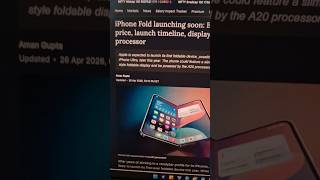 iPhone Fold Apple ka First Folding Phone! Full Specs Leak 🔥 #shots #ytshorts