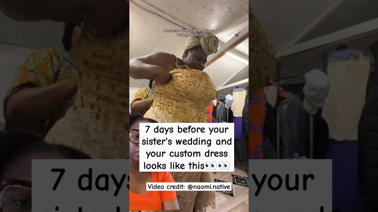 Спасение катастрофы с платьем подружек невесты от Aso ebi с помощью переделки