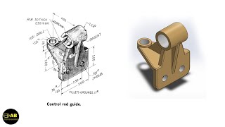 Control Rod Guide in SolidWorks | SolidWorks Tutorial | Part Design | Part No.#80