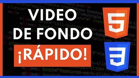 ➡️Cómo Poner un VIDEO DE FONDO con TEXTO SUPERPUESTO con HTML y CSS