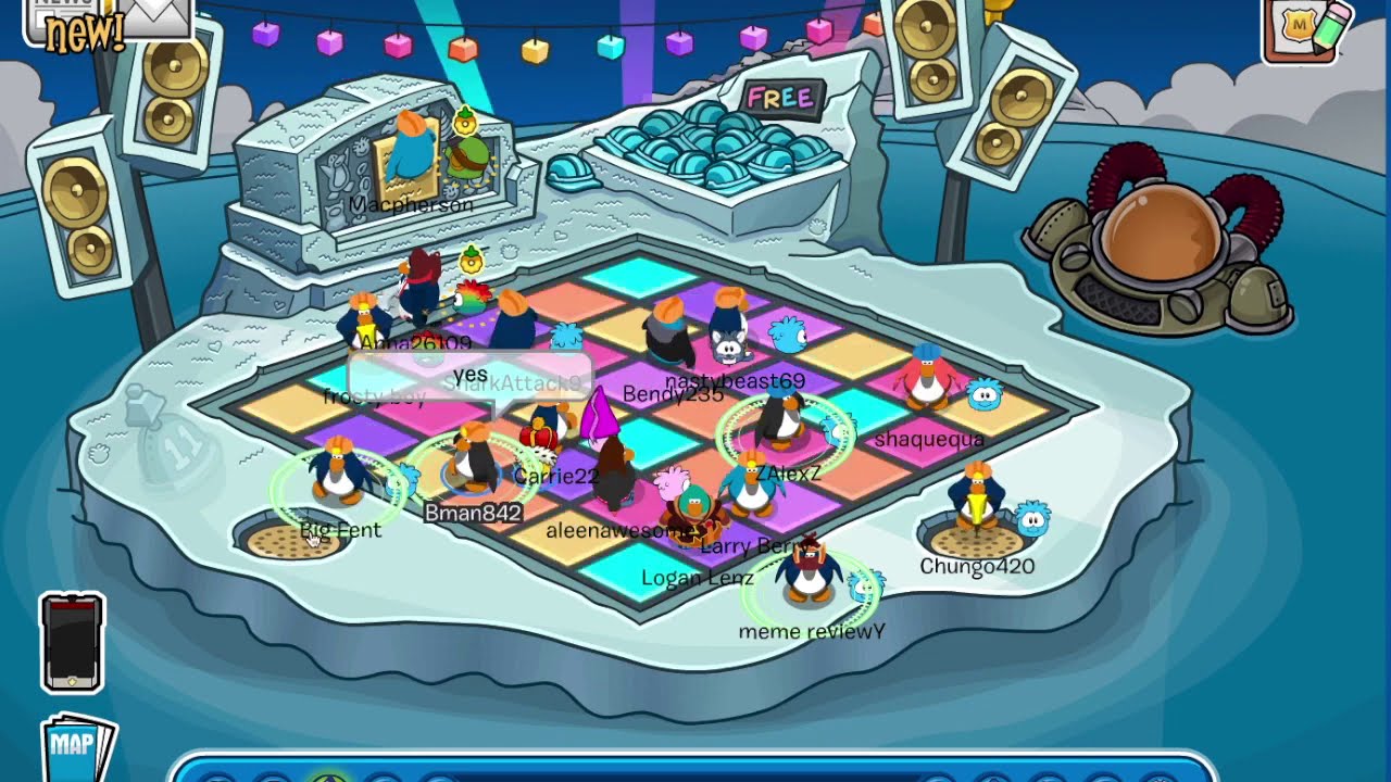 Flipped the iceberg Club Penguin YouTube