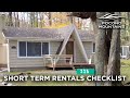 Pocono mountains short term rentals checklist