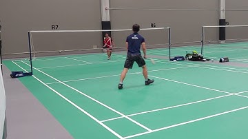Jump smash footwork #badminton