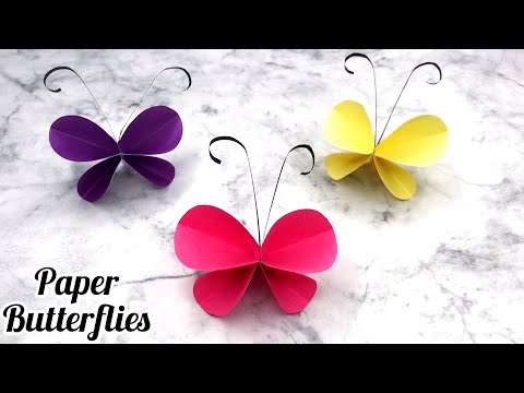 How to make Paper Butterfly! Super EASY n FUN!