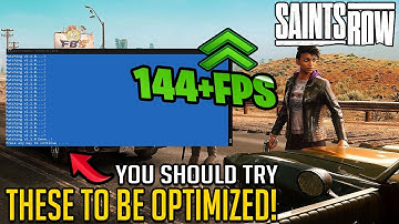 Saints Row BEST Optimization Guide | MAX FPS | LAG FIX(2022)