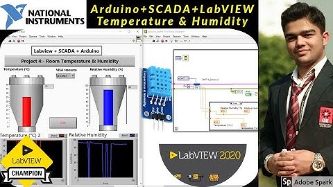 LabVIEW | Arduino project 4 - Temperature & Humidity | LabVIEW + Arduino |  Labview DHT11