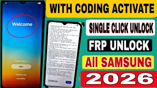 With Coding Activate✅All Samsung FRP GAME OVER 2026 | All Samsung FRP Bypass 2026 Latest Update