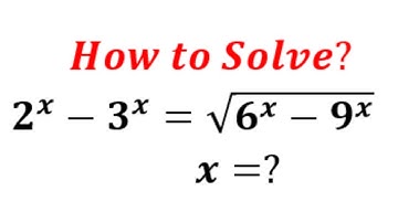 Olympiad Exam | Solve for x | Nice Exponential Equation
