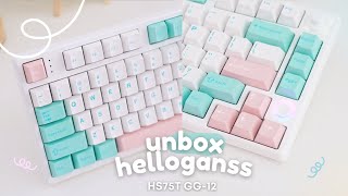 Hello Ganss HS75T 🌸 คัสตอมคีย์บอร์ดพร้อมจอยสติ๊ก ลูกเล่นเยอะ งบประหยัด | sound test, rgb | Zanook