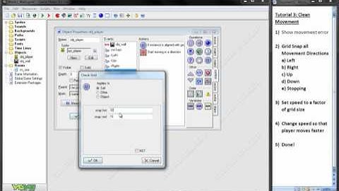GameMaker Maze Game Video Tutorial #3 GridSnappedMovement