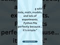 Why Python is EVERYWHERE in Machine Learning 🤯 #dataanlysis