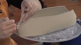 Pottery Video How to Make an Elegant Wheel Thrown & Handbuilt Serving Tray | MARTHA GROVER