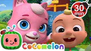 High Five Song 👏🏻 | Cocomelon Animal Time 🐷 | 🔤 Subtitled Sing Along Songs 🔤 | Cartoons for Kids