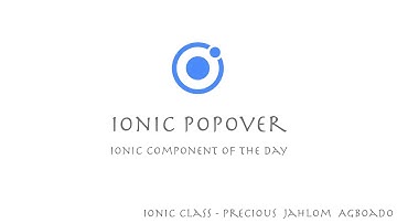 Ionic Component of the Day (Popover)