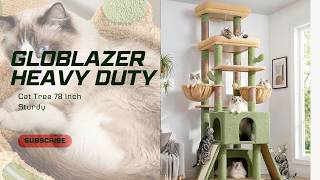 Globlazer Heavy Duty Cat Tree – 78-Inch Cactus Design Cat Tower for Large Adult Cats (Up to 20lbs)