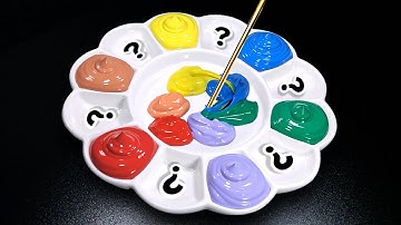 Making 13 New Colors from 6 Primary Colors  - Satisfying Color Mixing 
