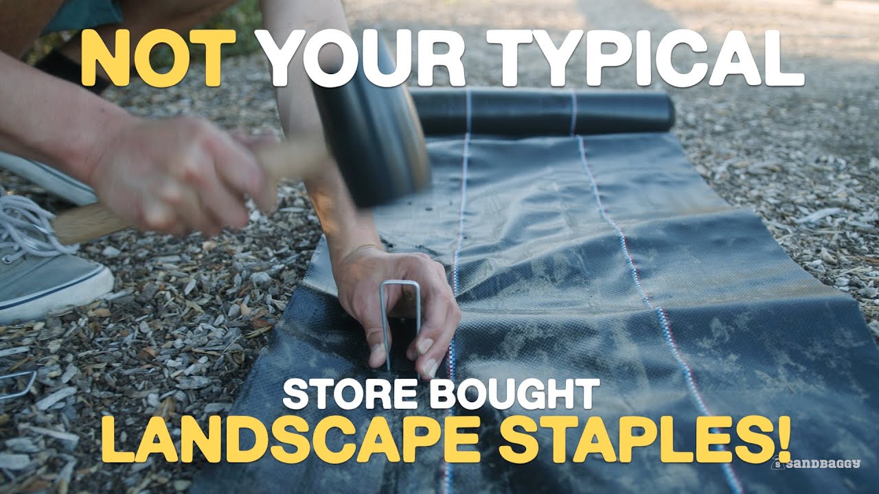 Not Your Typical Store Bought Landscape Staples! Use Sandbaggy 6 inch 11 Gauge Staples