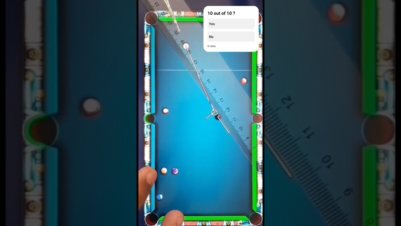 8 ball pool Middle Pocket Trick Shot Calculation 😂😂😂