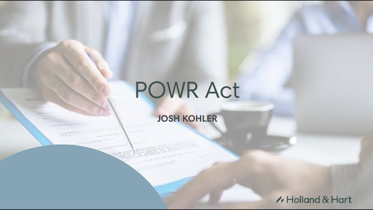 2023 Colorado Employment Law Update POWR Act YouTube