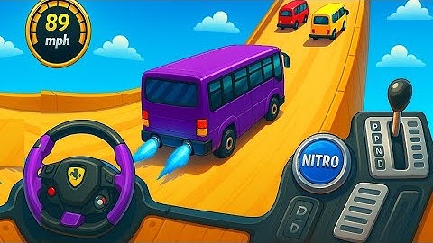 Crazy Bus Mega Ramp Impossible Racing   Bus Stunts Impossible Tracks   Android Gameplay Video P-08 !