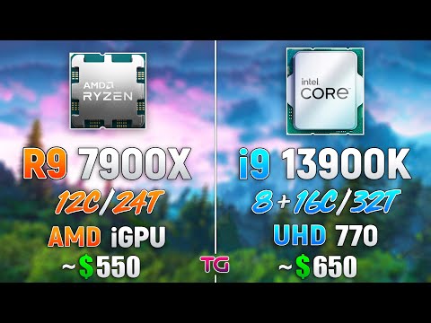 Ryzen 9 7900X vs Core i9 13900K - CPU and iGPU Test