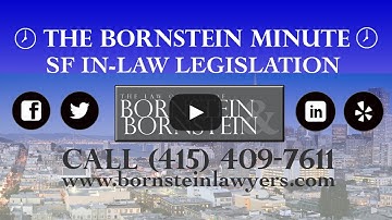 New SF In-Law Legislation Changes - The Bornstein Minute