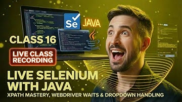 Selenium Java Class 16 Live - XPath Mastery, WebDriver Waits & Dropdown Handling Explained