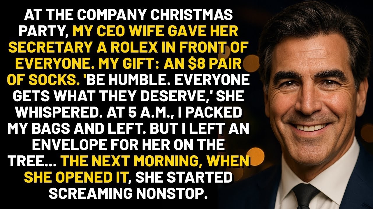 My wife gave her secretary a Rolex for Christmas, I got $8 socks  I vanished at 5 AM and cut