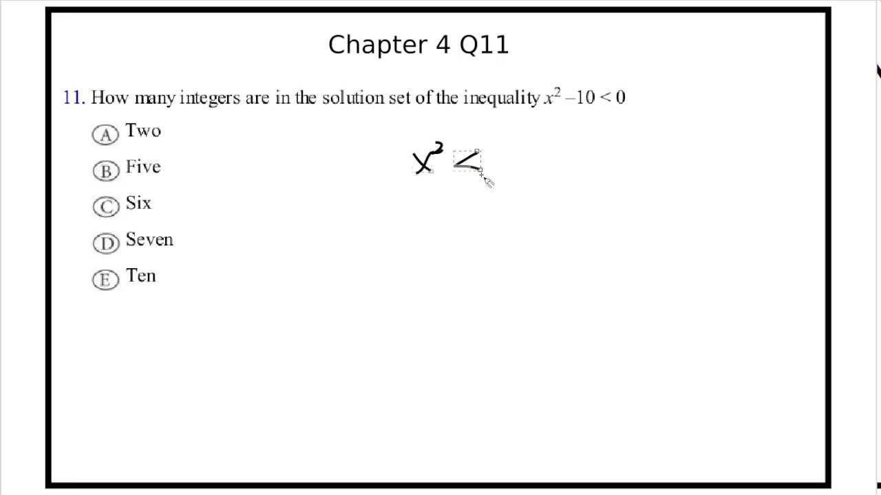 Official Quantitative GRE Guide book: Algebra question 11 - YouTube