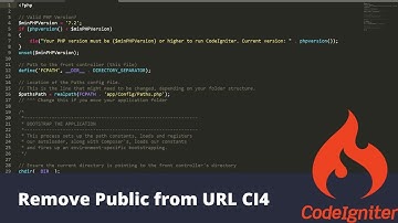 How to remove public from URL CodeIgniter4