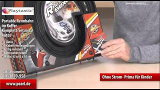 Playtastic Portable Rennbahn Im Koffer - Komplett-Set Mit 2 Autos