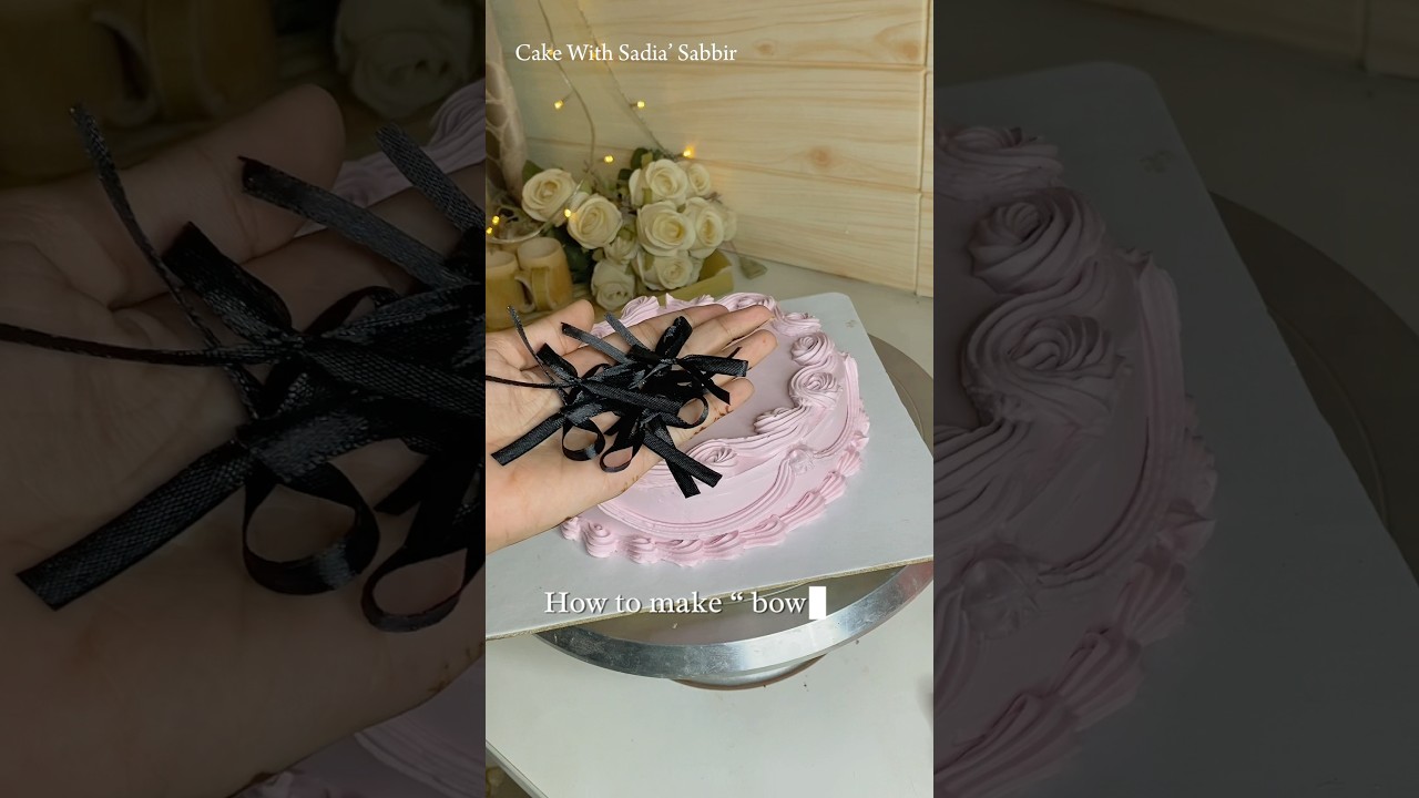 Easy way to make bow for pookie cake.. 