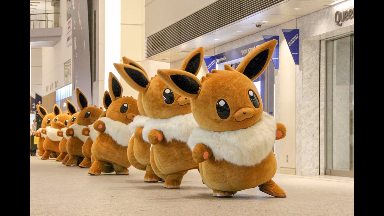 ピカチュウ大量発生チュウ2019 イーブイの大行進 3ヵ所から撮影 - YouTube