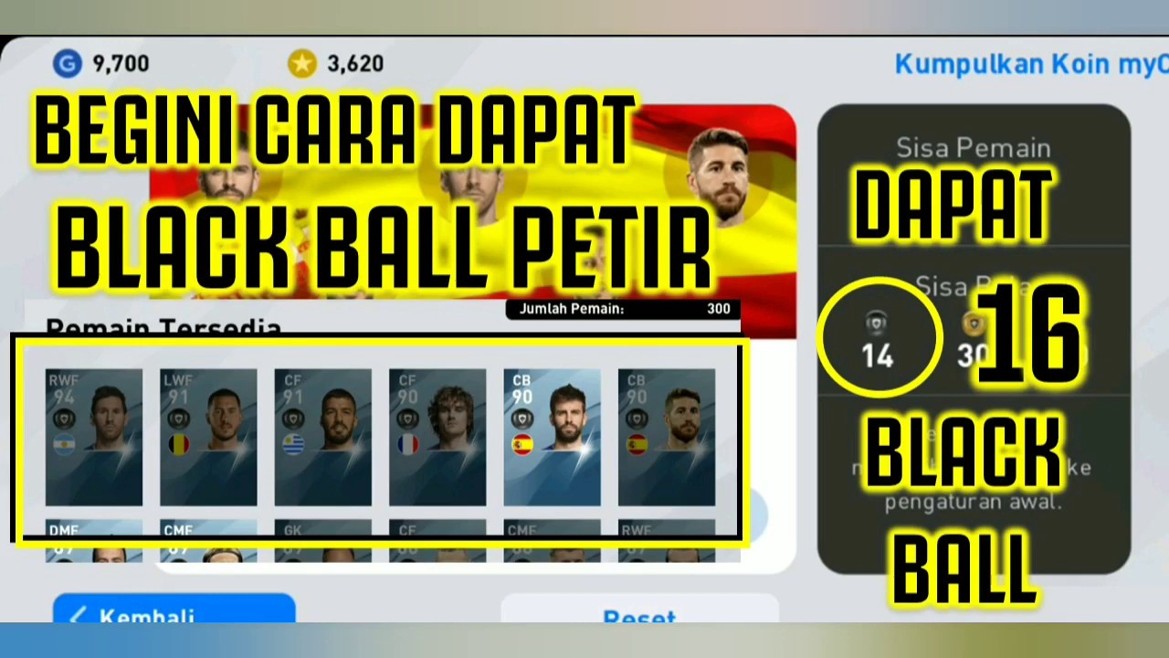 TERNYATA BEGINI CARA DAPAT BLACK BALL PETIR. DAPAT 16 BLACK BALL DI SPANISH LEAGUE STARS DRAW