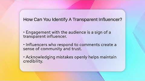 How Can You Identify A Transparent Influencer? - Everyday-Networking