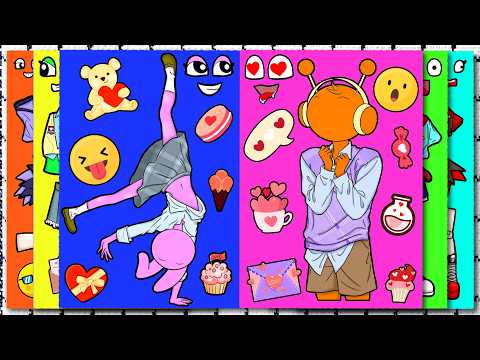 [Sticker Book ASMR] Incredibox Sprunki – OREN Can't Stop Looking at PINKI 😍🔥 SUS MOD