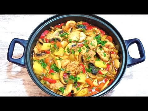 Vídeo: Guiso De Verduras Con Pollo Y Calabaza. Receta Paso A Paso Con Foto