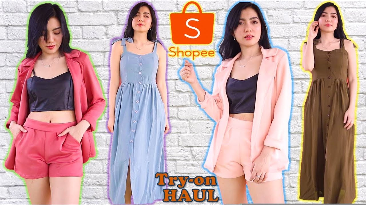 Shopee TryOn Haul Fashion Trends YouTube