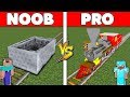 Minecraft Battle: NOOB vs PRO : TRAIN BASE Challenge in Minecraft Animation