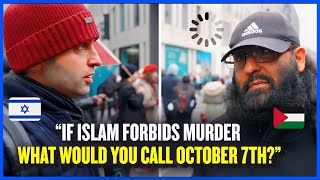 Muslim Protester Nearly FAINTS After Finding Out Hamas Is Evil!