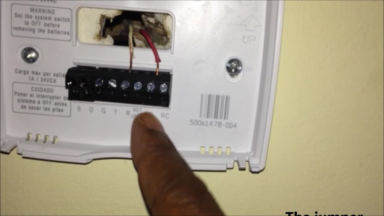 2 Wire Installation For Honeywell Thermostat Youtube