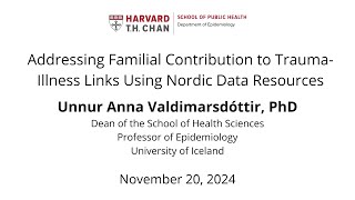 Unnur Anna Valdimarsdóttir Seminar, November 20, 2024