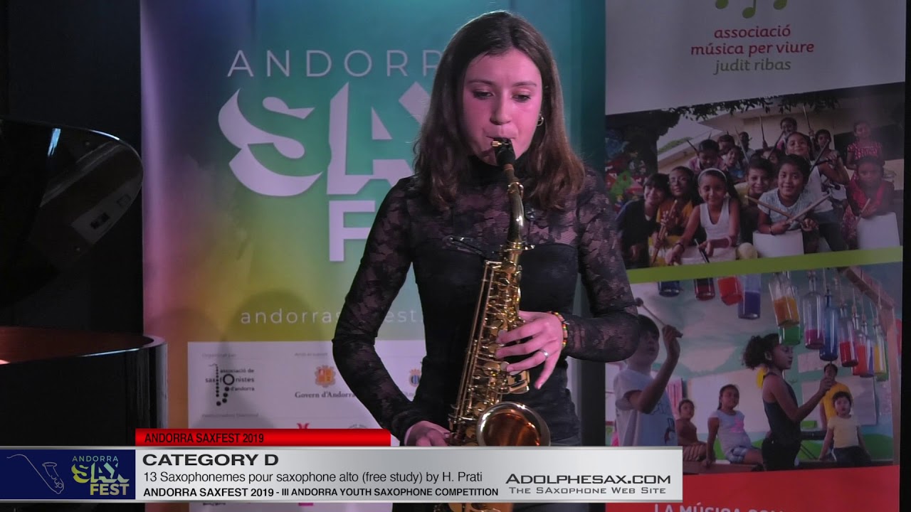 Andorra saxfest 2019   Youth Saxophone Competition   Natalia Revert Ferrero   13 Saxophonemes for Al