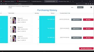 Task 35 | Design a responsive purchase history page using HTML, CSS, JavaScript and Bootstrap