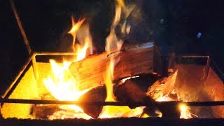 КОСТЁР ▶ разгораются дрова на мангале ФУТАЖ 4К пламя костра