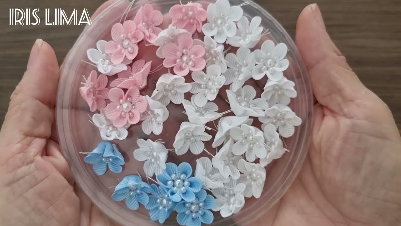 Aplique Mini Flor Tutorial Com Iris Lima