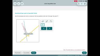 ALEKS: Constructing a pair of parallel lines