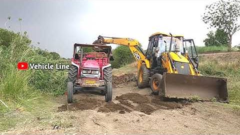 Mahindra Arjun 555 Di Loading Trolley By Jcb 3dx | Tractor And Jcb | Arjun 555 | Arjun Lover | 555