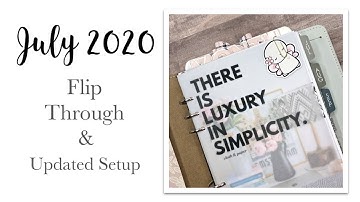 July Flip Through & Updated Planner Setup | A5 Filofax Rings #filofax #clothandpaper