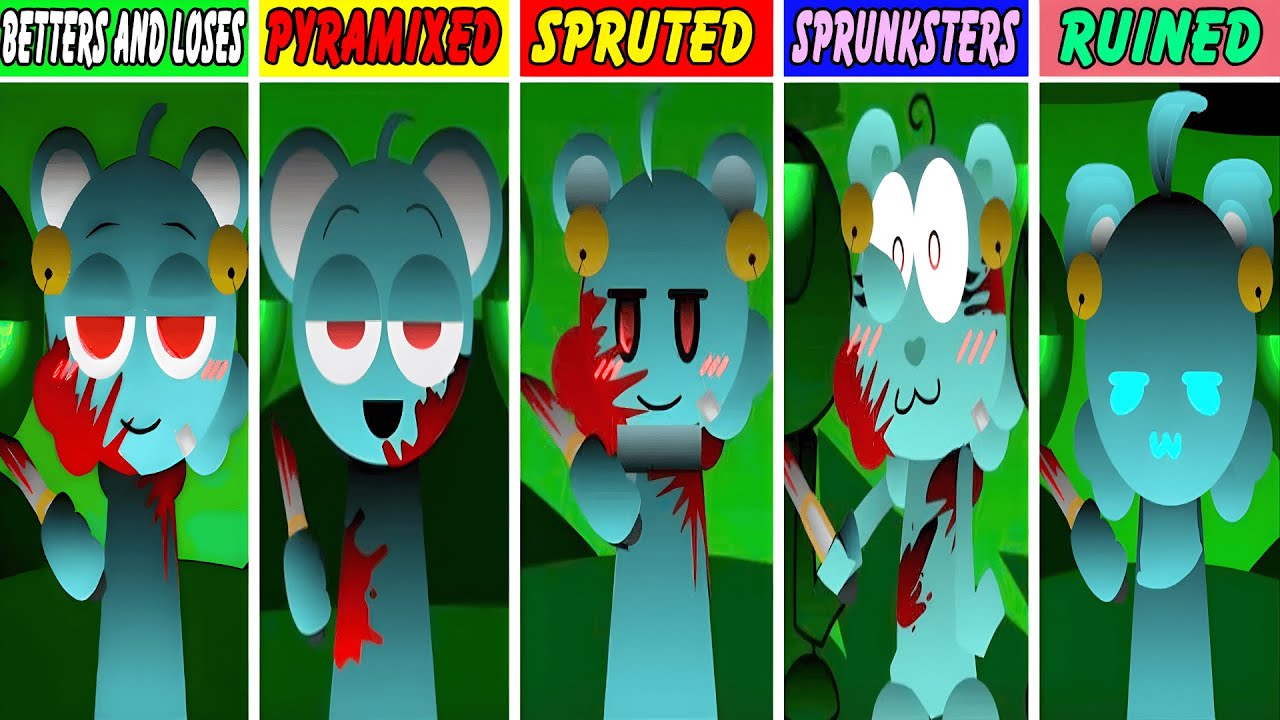 Incredibox Sprunki: Betters And Loses Vs Pyramixed Vs Spruted Vs Sprunksters Vs Ruined